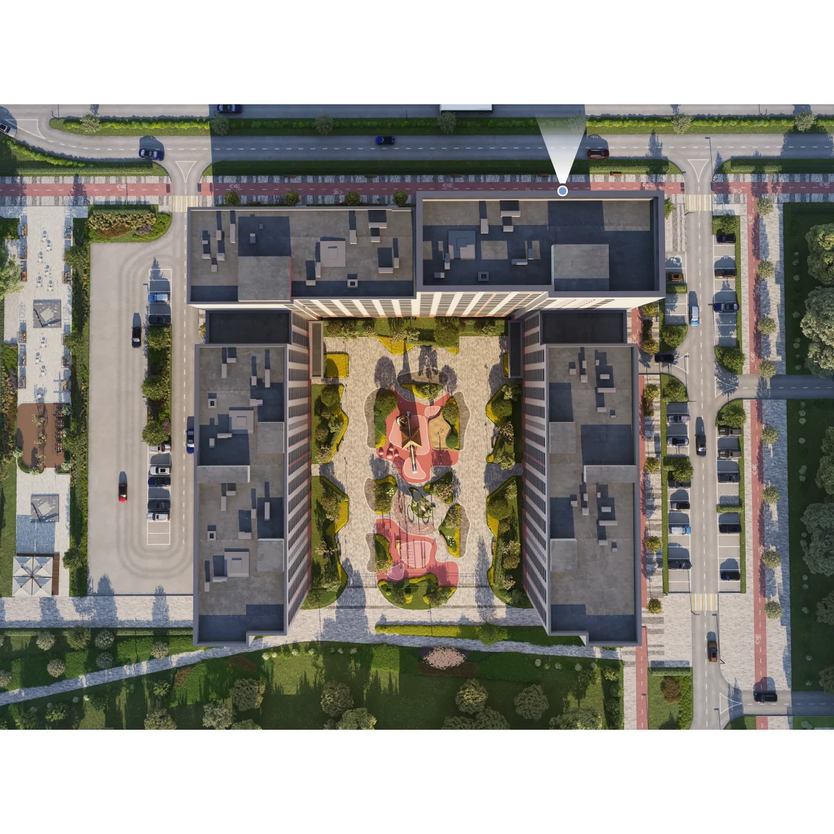 Вид из окна 2-комнатная 57.9 кв. м