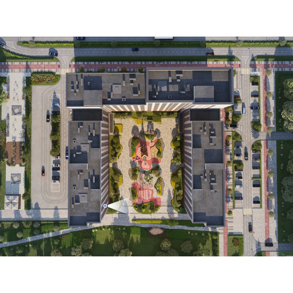 Вид из окна 2-комнатная 66.8 кв. м