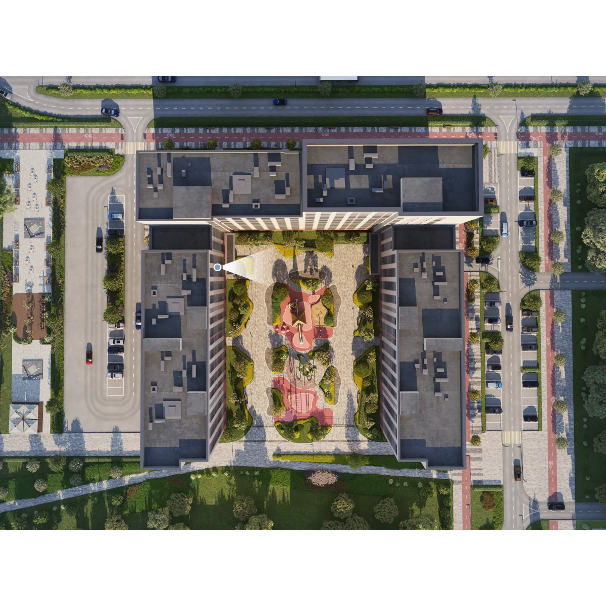 Вид из окна 1-комнатная 47.7 кв. м