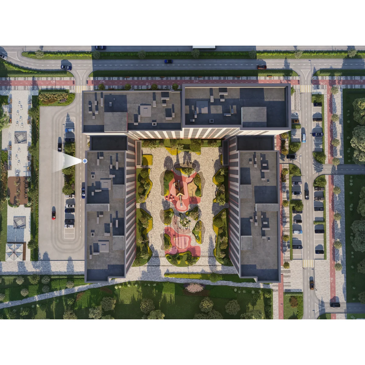 Вид из окна 1-комнатная 40.9 кв. м