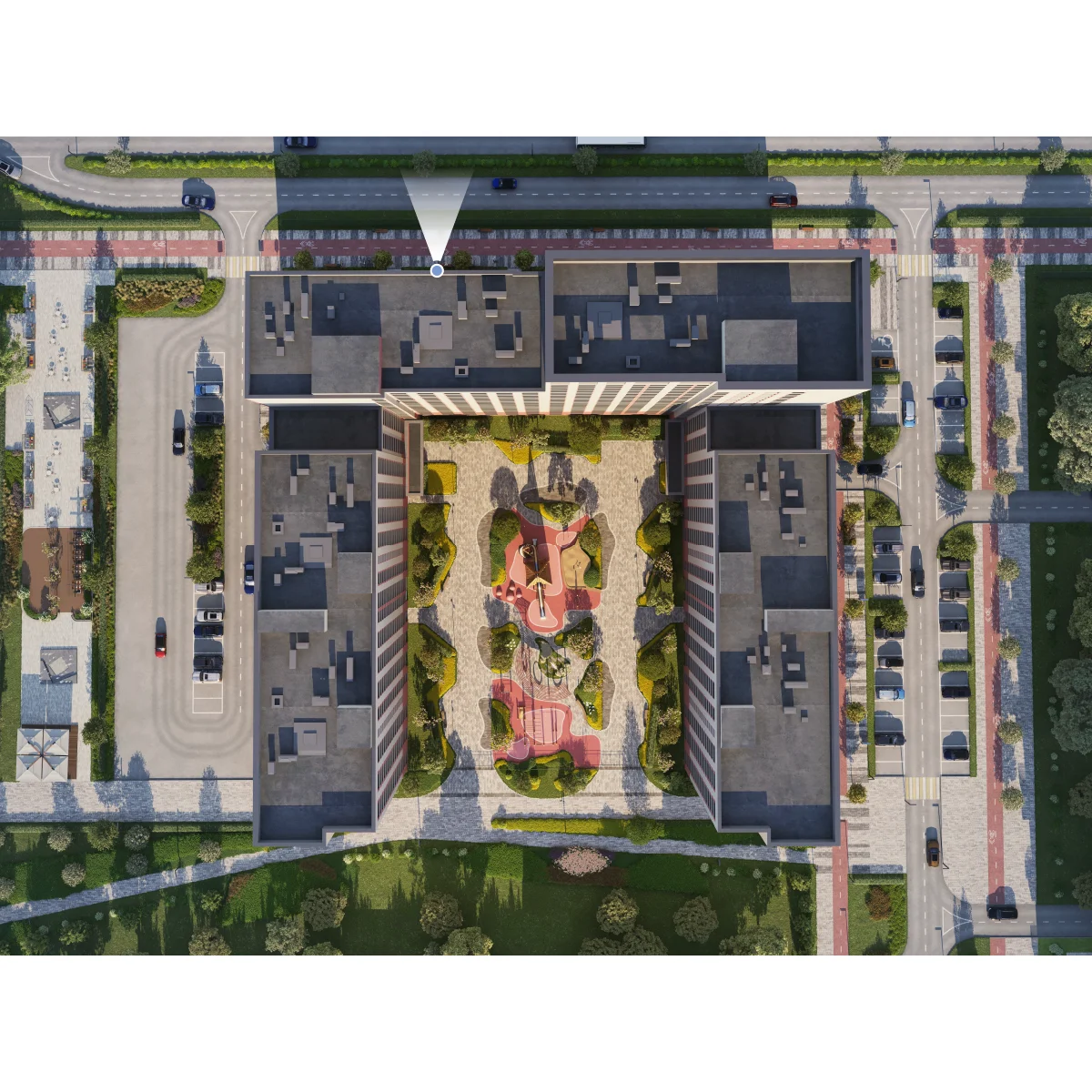 Вид из окна 1-комнатная 38.5 кв. м