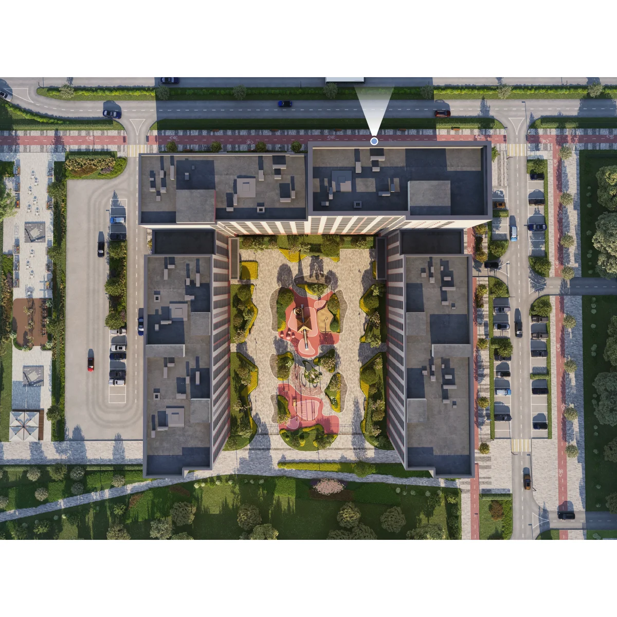 Вид из окна 1-комнатная 38.8 кв. м