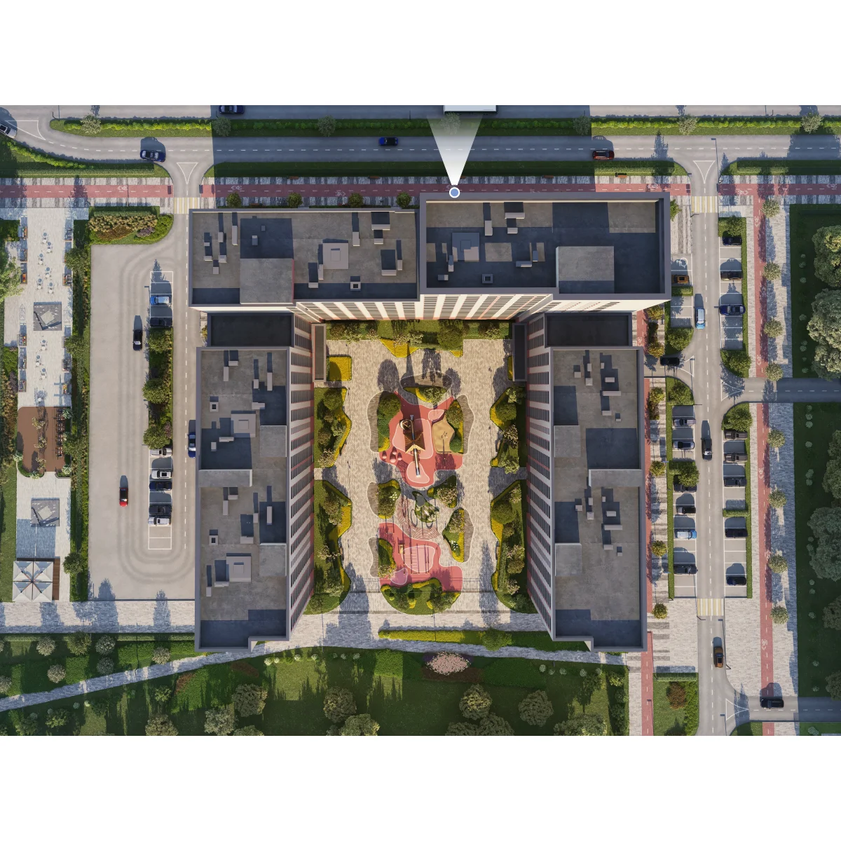 Вид из окна 2-комнатная 64.9 кв. м