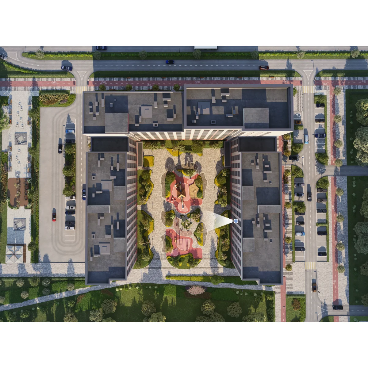 Вид из окна 2-комнатная 61.8 кв. м